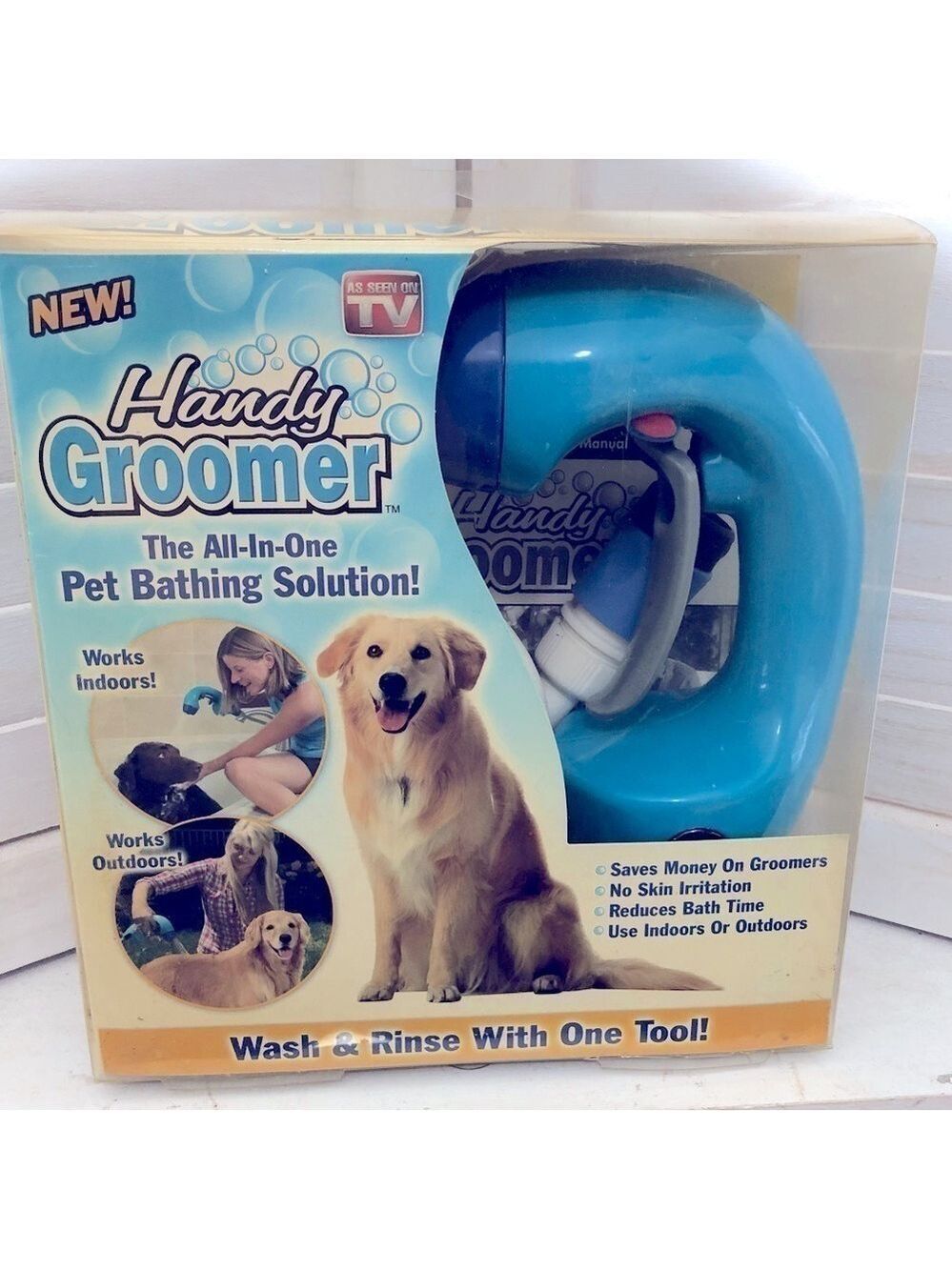Handy Groomer Pet Bathing Tool Wash Rinse New